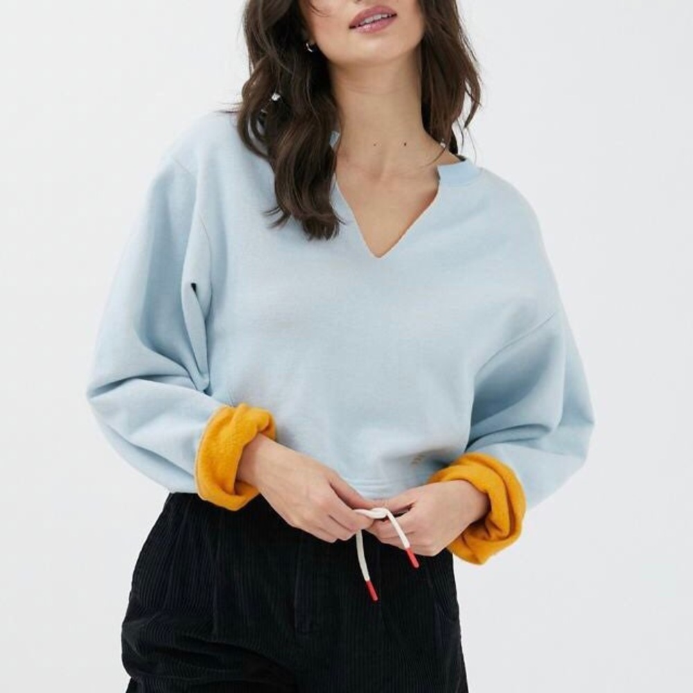 Urban Outfitters cropped drawstring sweatshirt